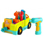 Auto na batérie - mechanik, so skrutkovačom - žlto-modré